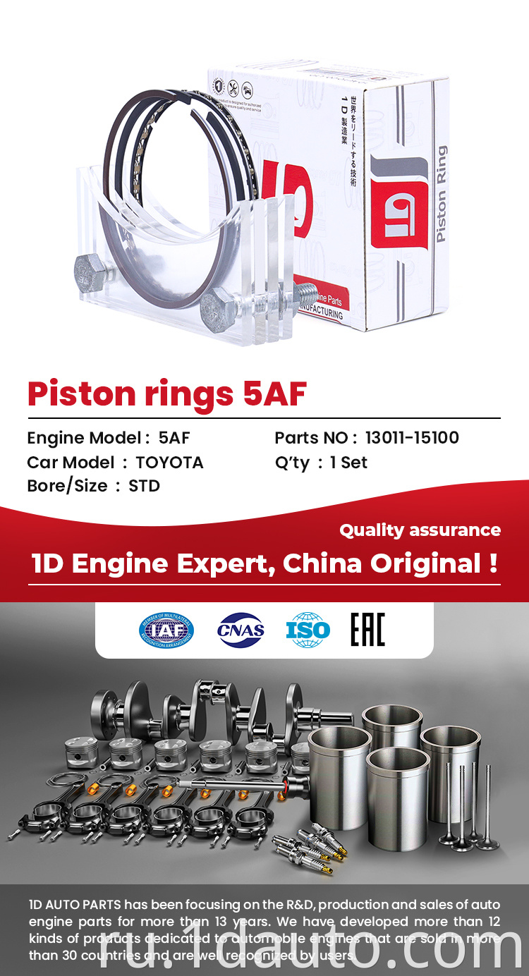 5AF Engine Piston Ring Set